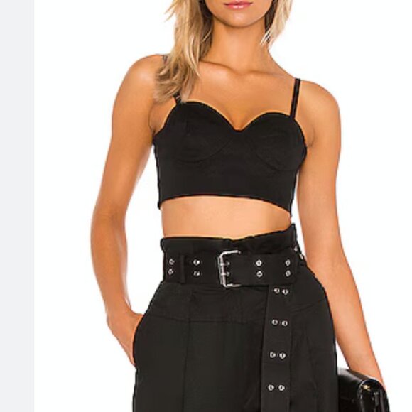 ALLSAINTS Ali trouser black high waist cotton pants Sz 4 pockets - Picture 2 of 12